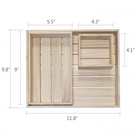 El tamaño de la caja de anidamiento de madera